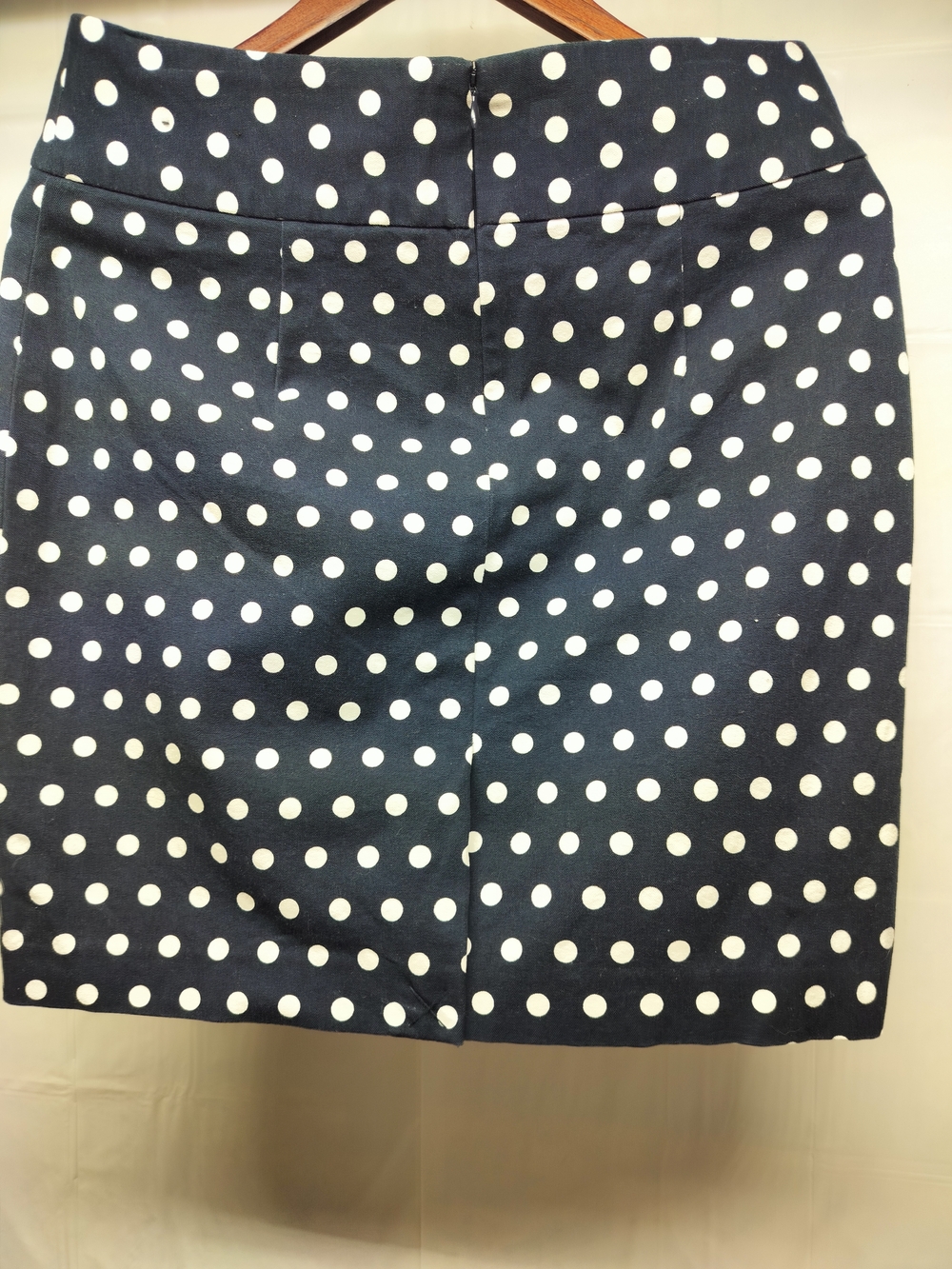 Banana Republic Polka Dot Skirt Size 8 Navy White Pencil Mini Classic - Picture 4 of 6